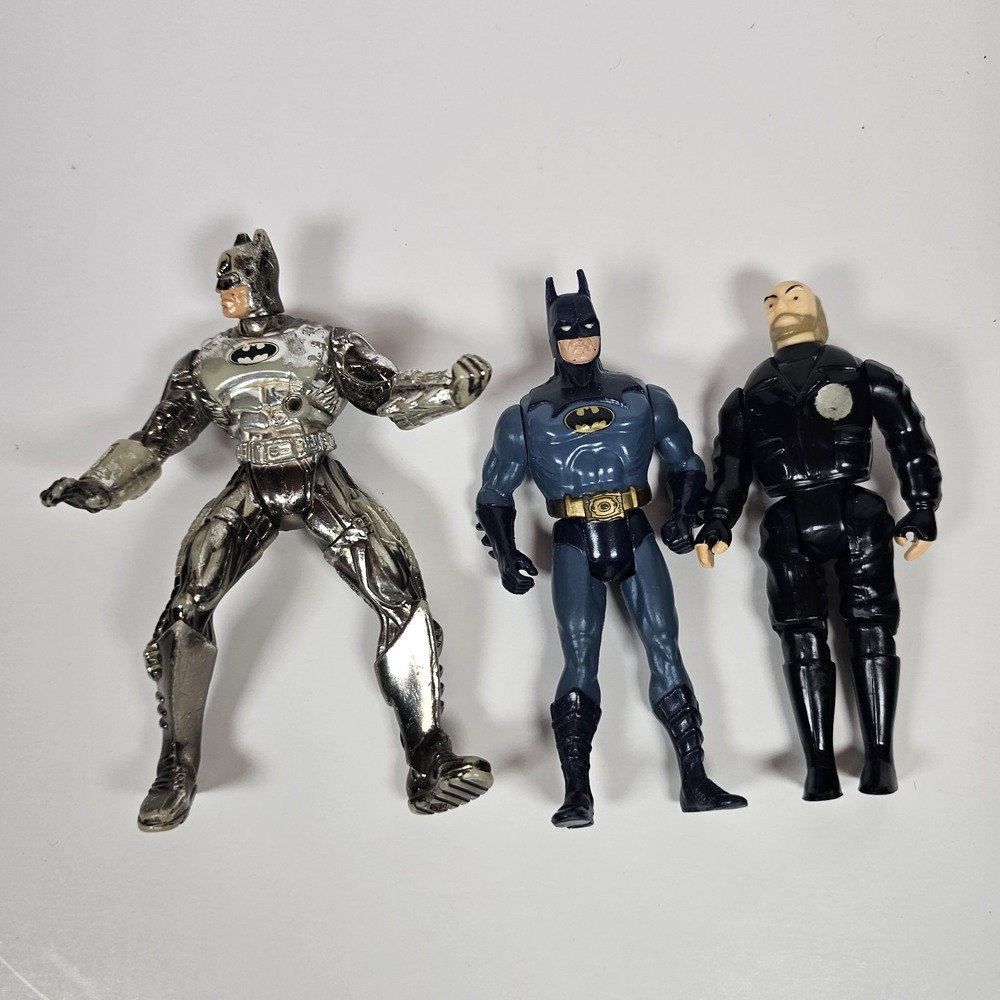 Vintage 1991 Kenner Bola Strike Batman Toys R Us  Bob Joker Chrome 5 Lot